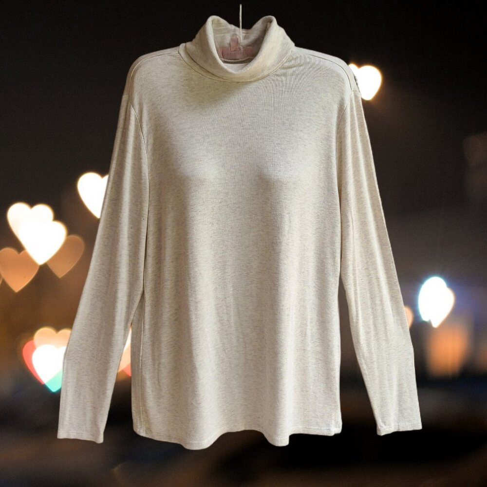 Philosophy Women's Long Sleeves Turtleneck Top Pullover Gray Size L